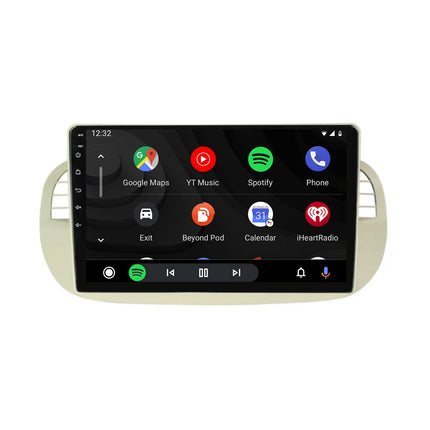 Navigation für Fiat 500 | Full Touch | Carplay | Android | DAB | Bluetooth | Weiß | XR4