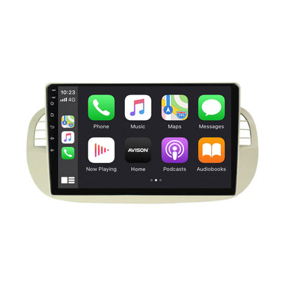 Navigation für Fiat 500 | Full Touch | Carplay | Android | DAB | Bluetooth | Weiß | XR4