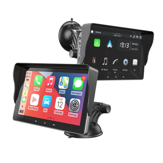 Tragbares Navigationssystem mit CarPlay und Android Auto | 7 Zoll | Bluetooth | FM-Transmitter | AUX
