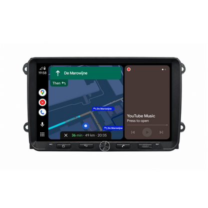 9" QLED Autoradio mit Navigation für VW, Seat & Skoda – kabelloses CarPlay & Android Auto – AVN-R597