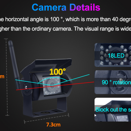 Wireless Rückfahrkamera Set 300M | LKW | Wohnmobil | Boot | Traktor