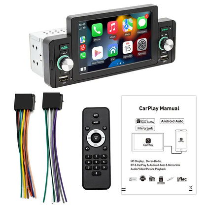 1 DIN 5" Autoradio mit CarPlay und Android Auto