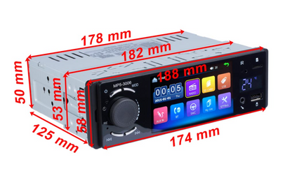 1 DIN Autoradio mit 4" Bildschirm | Bluetooth | FM | AUX | Kamera